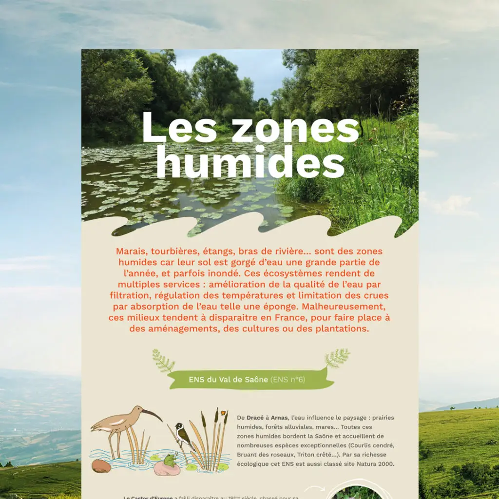 Graphiste création panneaux exposition zone zones humides