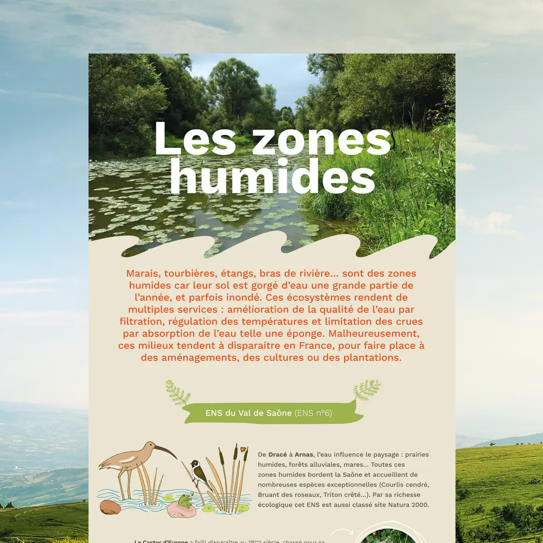 Graphiste création panneaux exposition zone zones humides